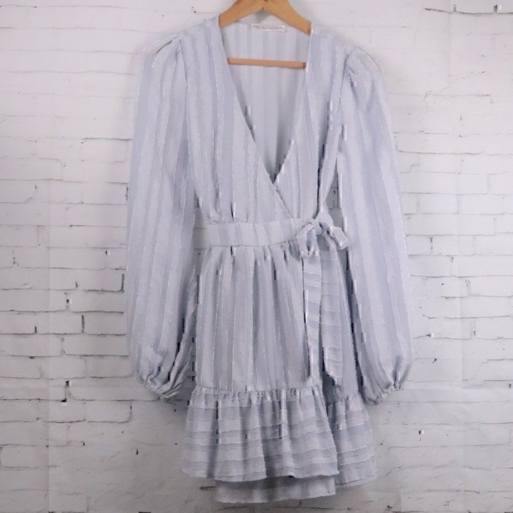 Here comes the Sun Ruffled Wrap Dress Nwt